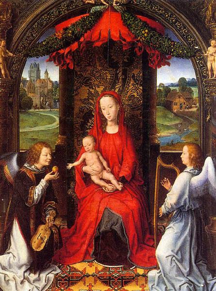Hans Memling Madonna and Child with Angels Sweden oil painting art